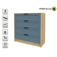 Kомод Тренд КТ-К100 (Дуб золотой ЛДСП/ Дуб лазурный ЛМДФ) Ш1000 В1020 Г451